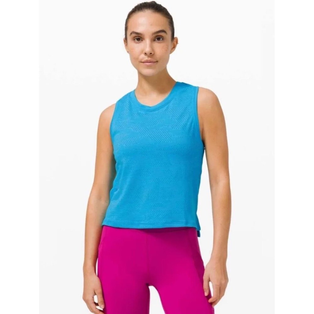 lululemon Train to Be Tank | Turquoise Tide Camo